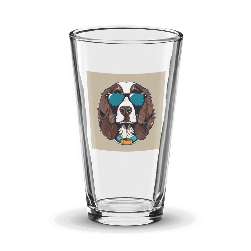 PugMug Custom English Springer Spaniel Glass Tumbler