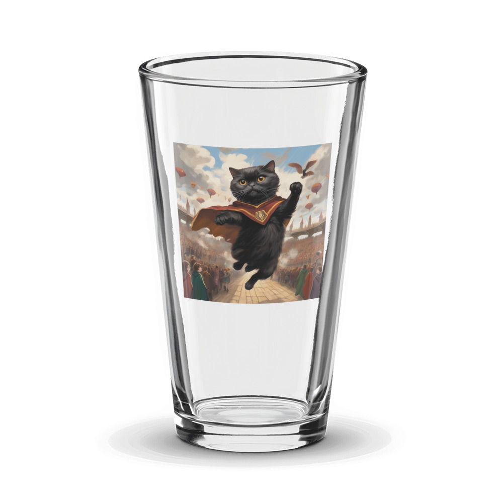 PugMug Custom Black Scottish Fold Cat Glass Tumbler