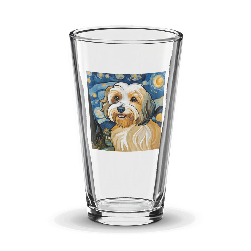 PugMug Custom Tan Havanese Dog Glass Tumbler