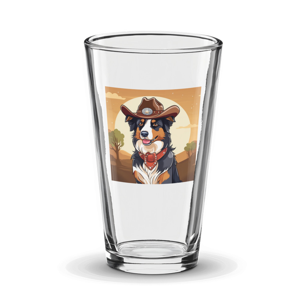 PugMug Custom Australian Shepherd Dog Glass Tumbler