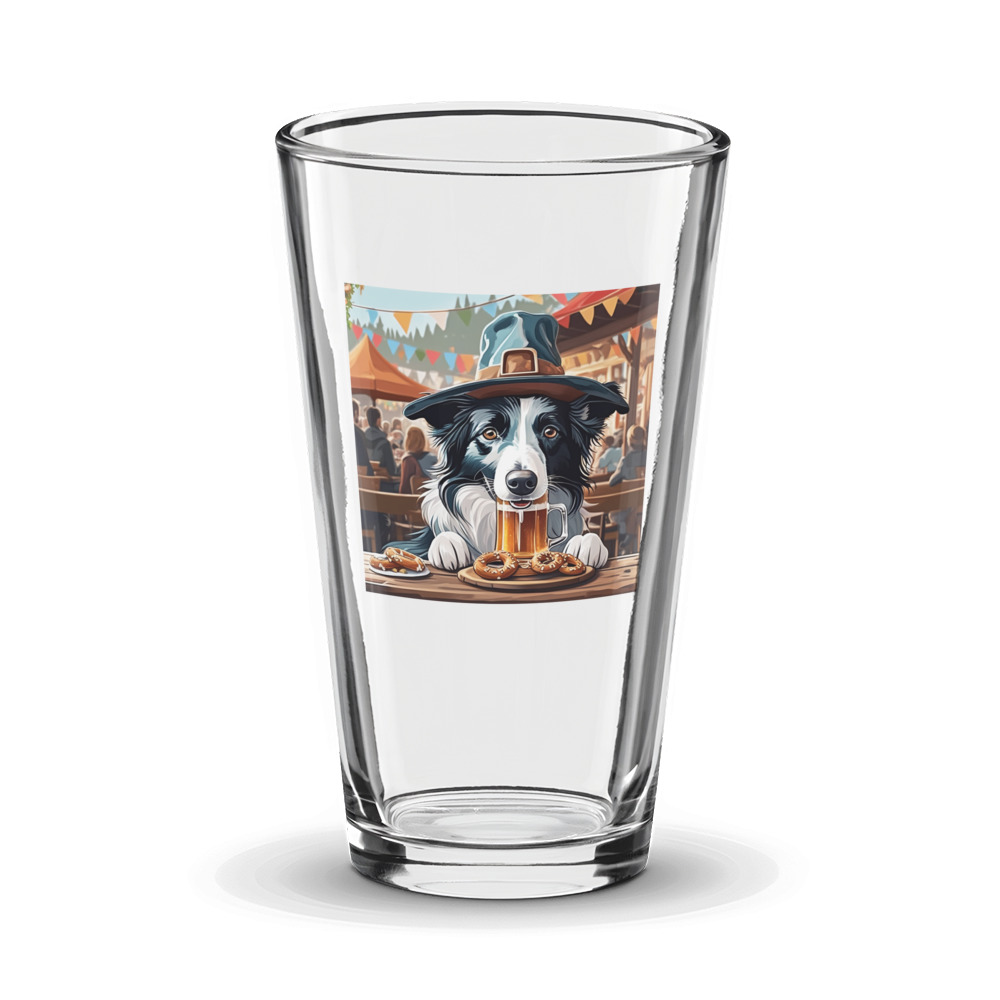 PugMug Custom Border Collie Glass Tumbler