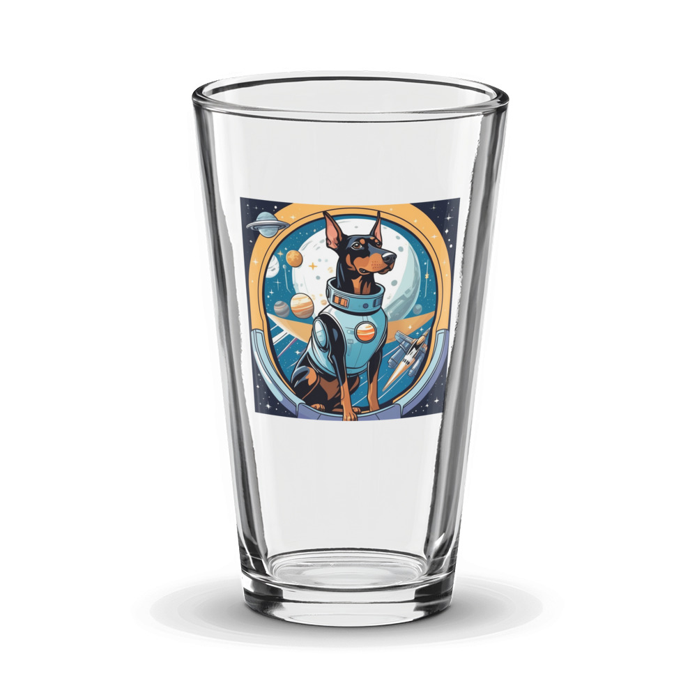 PugMug Custom Doberman Pinscher Glass Tumbler