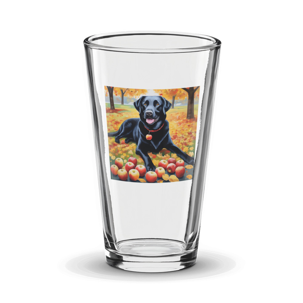PugMug Custom Black Labrador Retriever Glass Tumbler