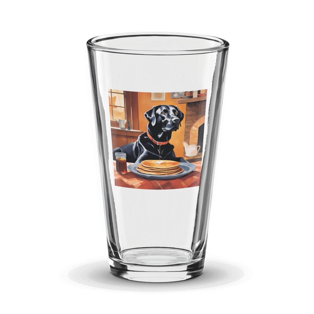 PugMug Custom Black Labrador Retriever Glass Tumbler