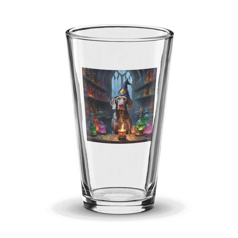 PugMug Custom Weimaraner Glass Tumbler
