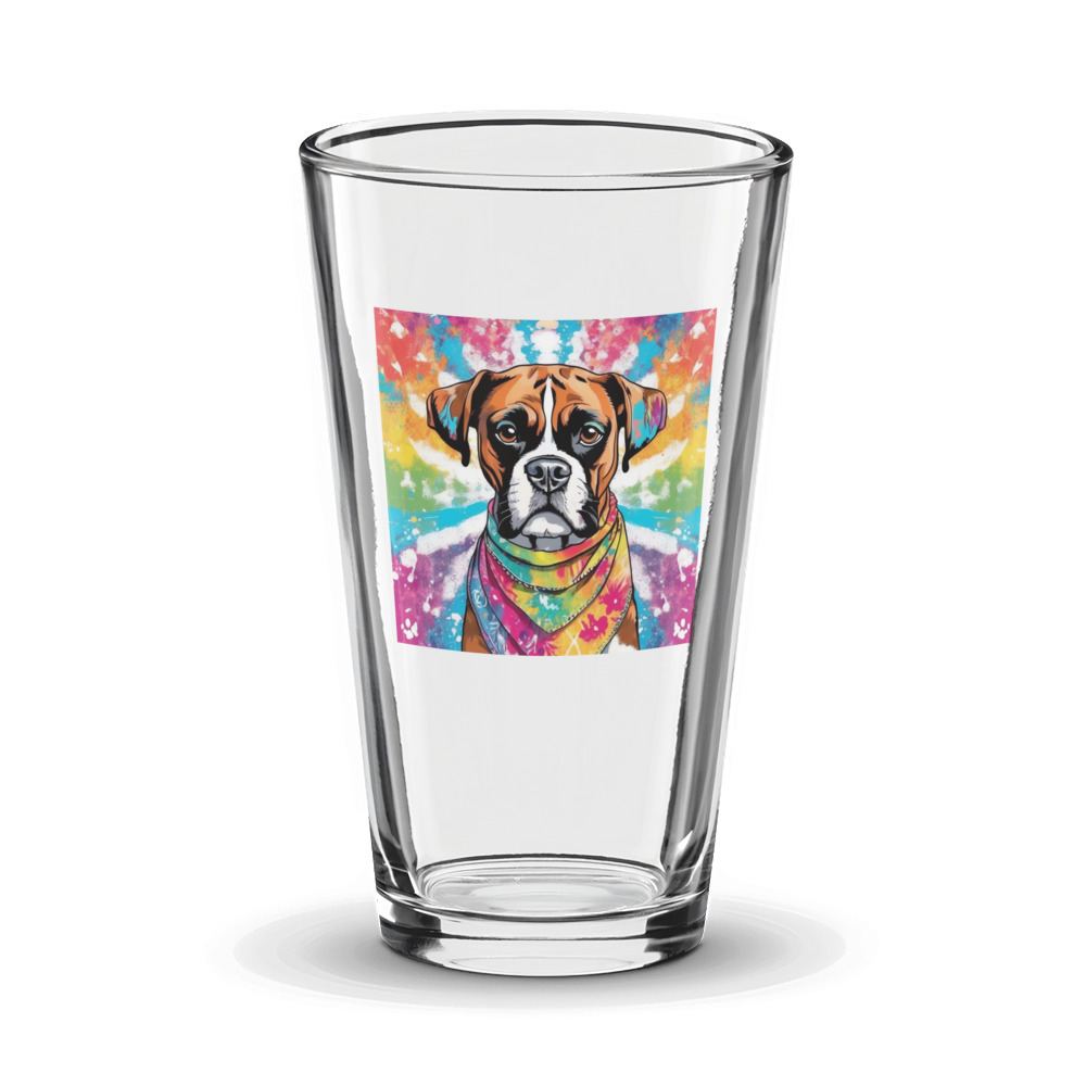 PugMug Custom Boxer Dog Glass Tumbler