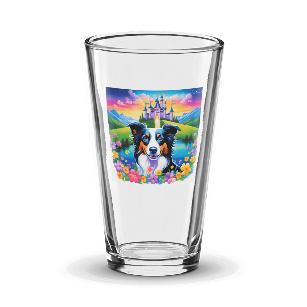 PugMug Custom Border Collie Glass Tumbler