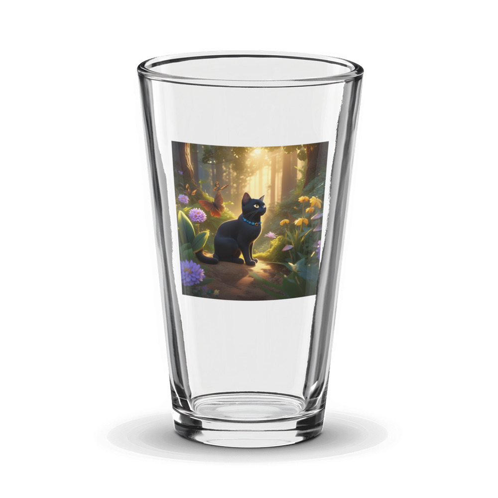 PugMug Custom Black Exotic Cat Glass Tumbler