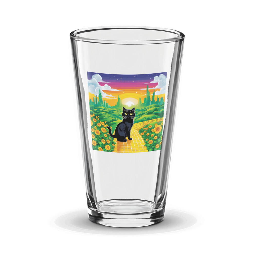 PugMug Custom Black Scottish Fold Cat Glass Tumbler