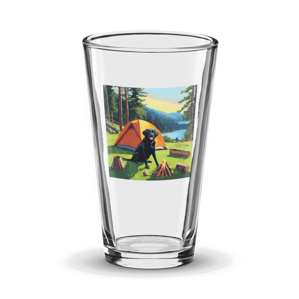 PugMug Custom Black Labrador Retriever Glass Tumbler