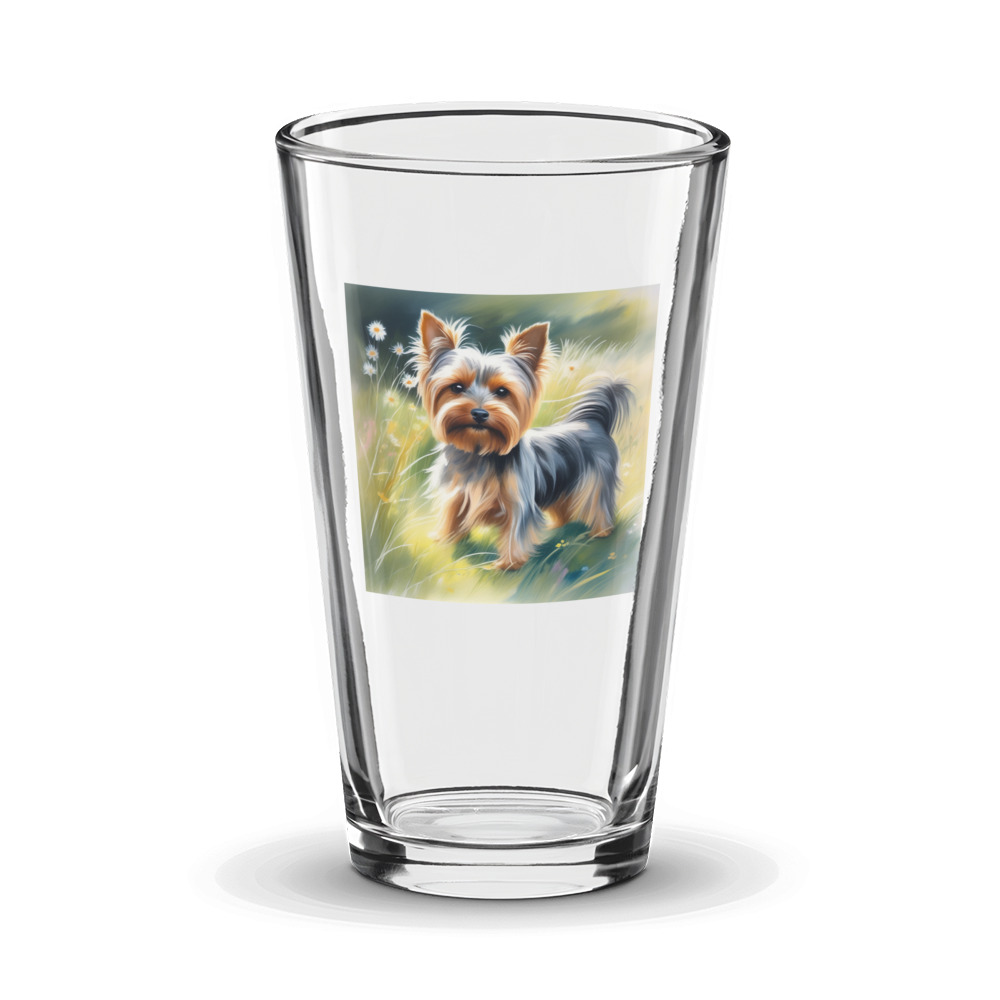 PugMug Custom Yorkshire Terrier Glass Tumbler