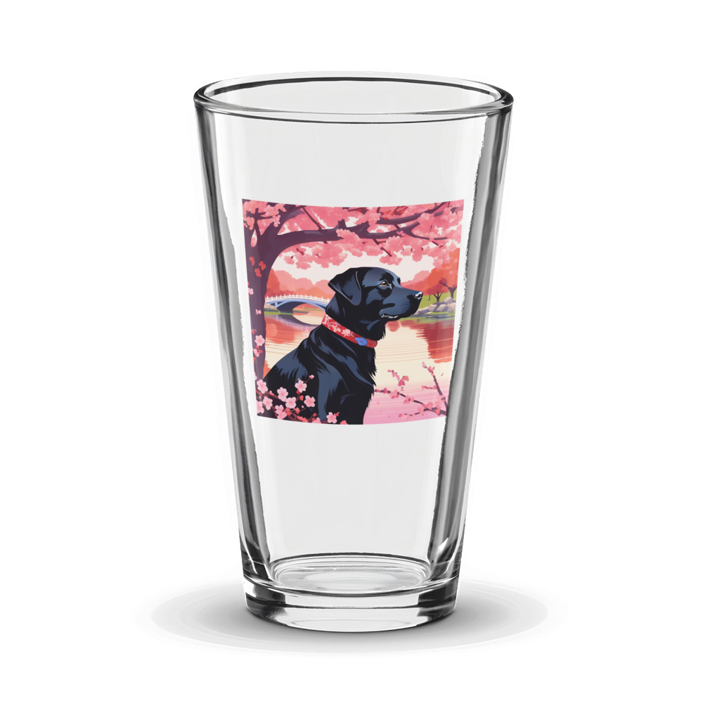 PugMug Custom Black Labrador Retriever Glass Tumbler