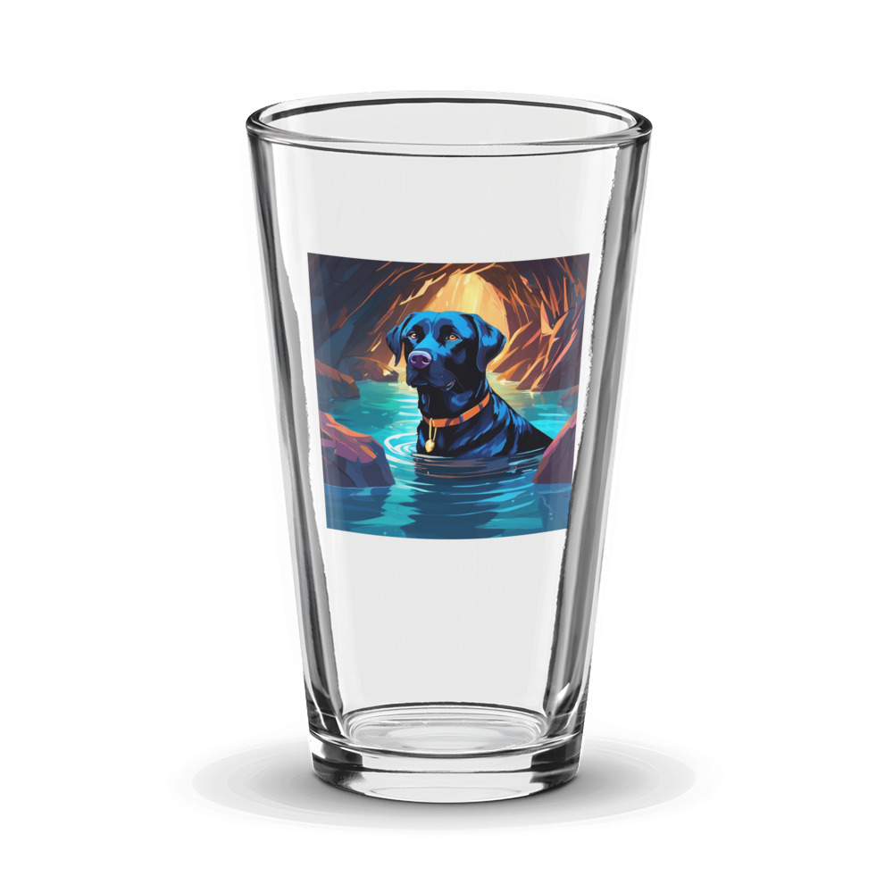 PugMug Custom Black Labrador Retriever Glass Tumbler