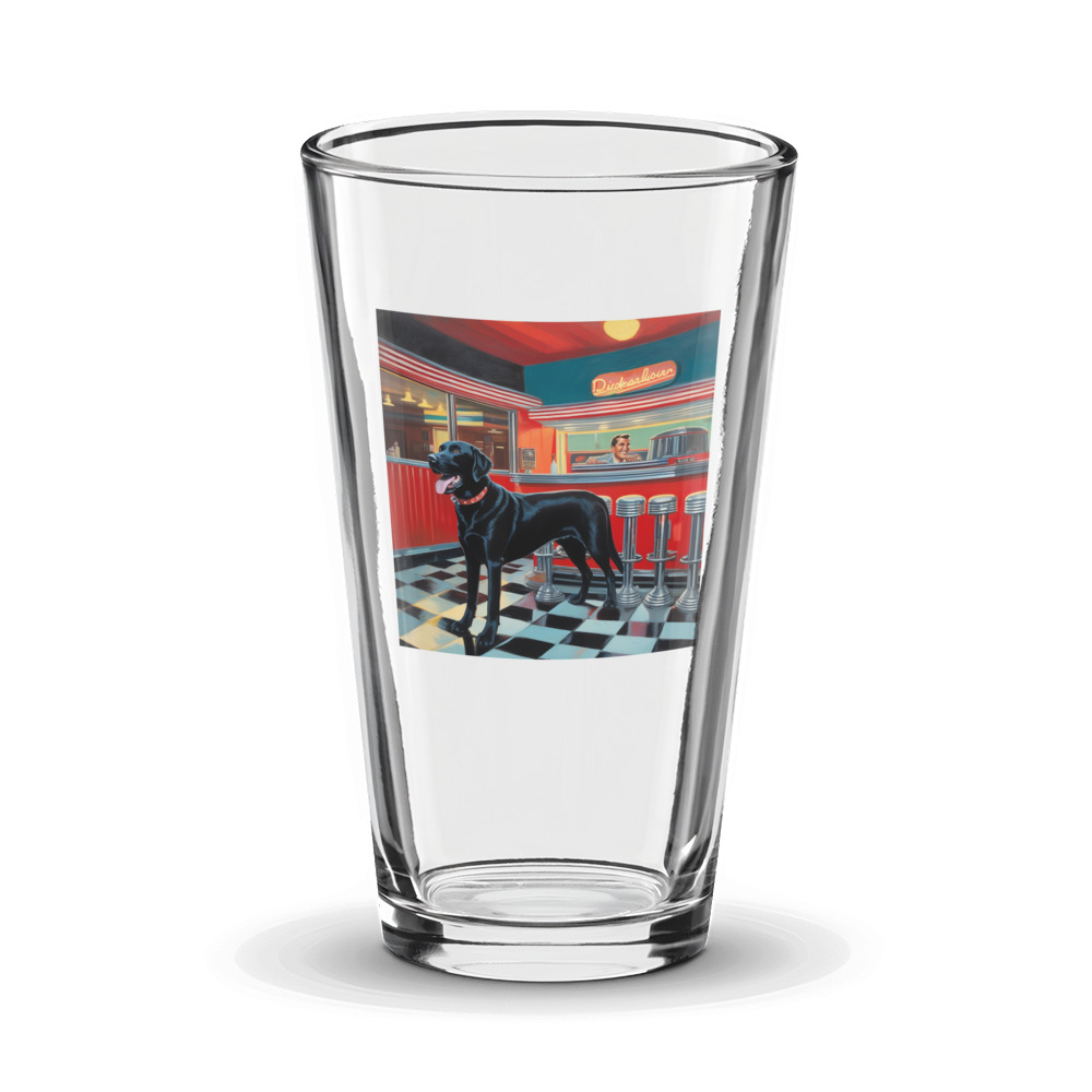 PugMug Custom Black Labrador Retriever Glass Tumbler