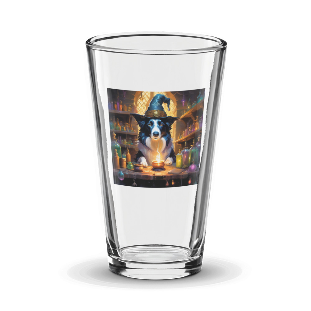 PugMug Custom Border Collie Glass Tumbler