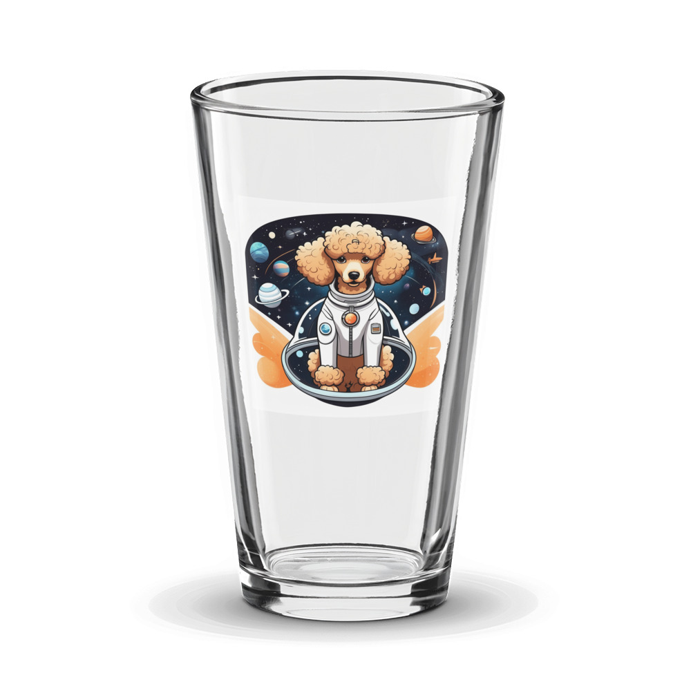PugMug Custom Tan Poodle Glass Tumbler