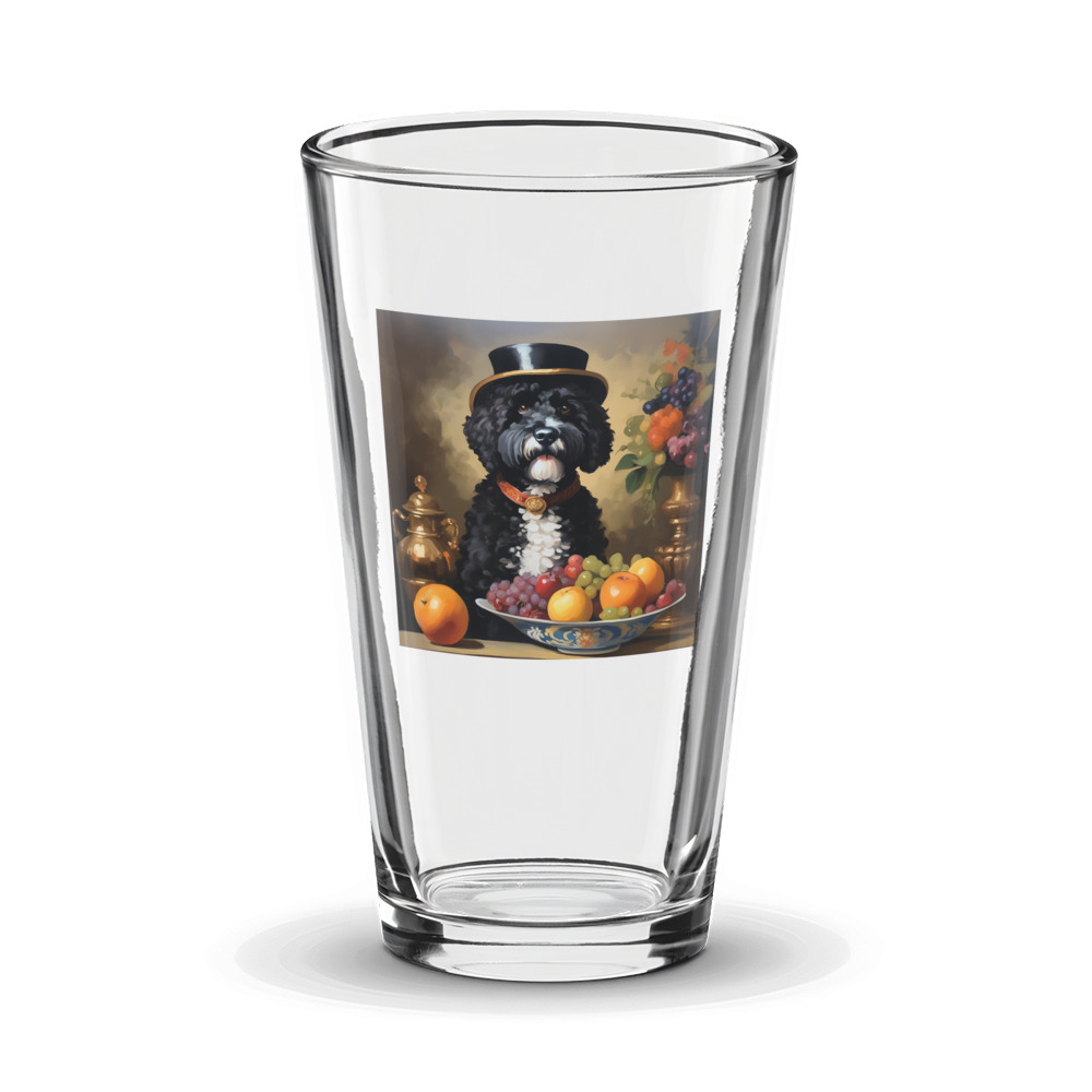 PugMug Custom Portuguese Water Dog Glass Tumbler