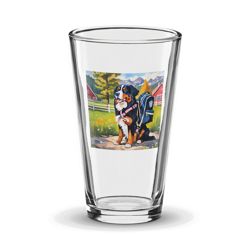 PugMug Custom Bernese Mountain Dog Glass Tumbler