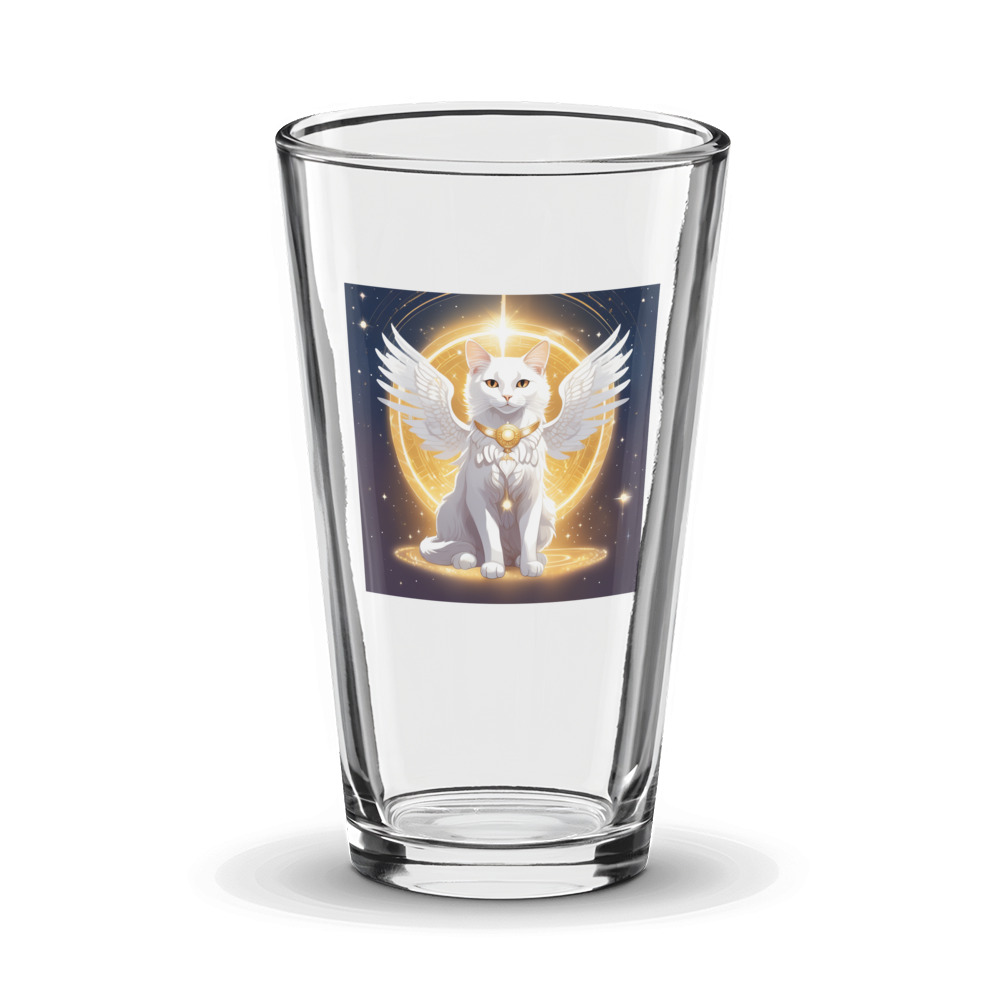 PugMug Custom White Companion Cat Glass Tumbler