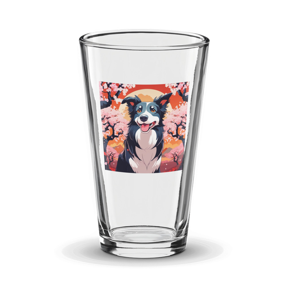 PugMug Custom Border Collie Glass Tumbler