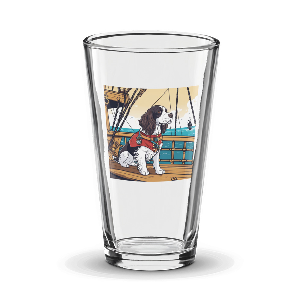 PugMug Custom English Springer Spaniel Glass Tumbler