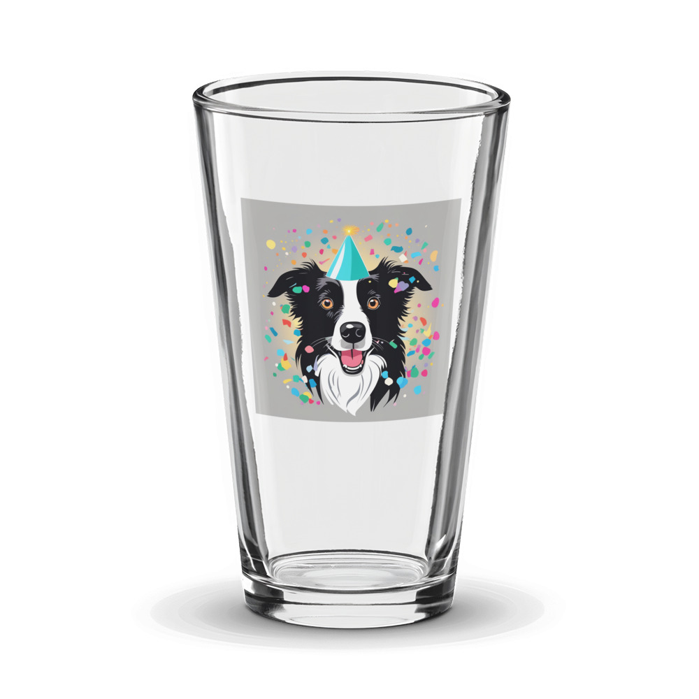 PugMug Custom Border Collie Glass Tumbler