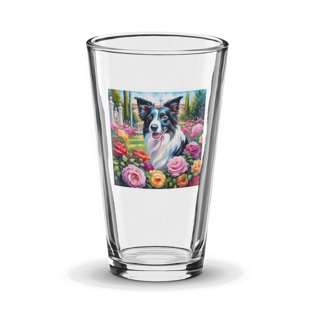 PugMug Custom Border Collie Glass Tumbler