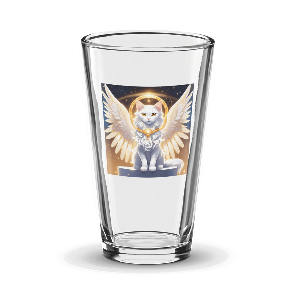 PugMug Custom White Companion Cat Glass Tumbler