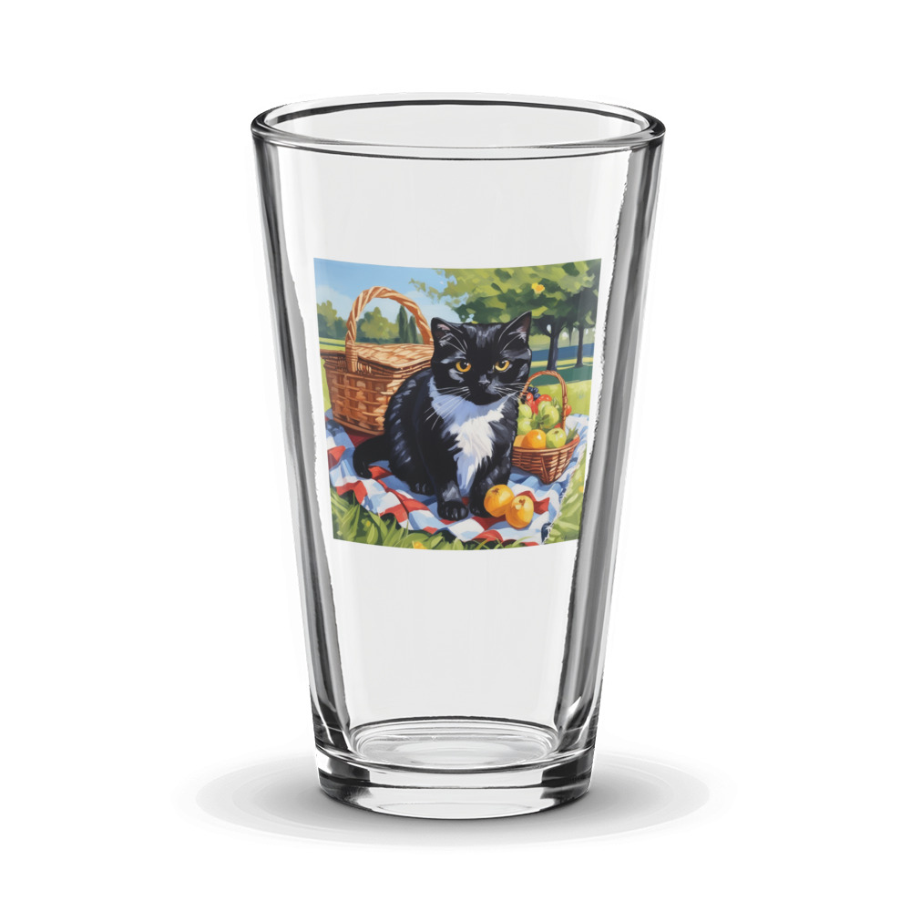 PugMug Custom Black Scottish Fold Cat Glass Tumbler