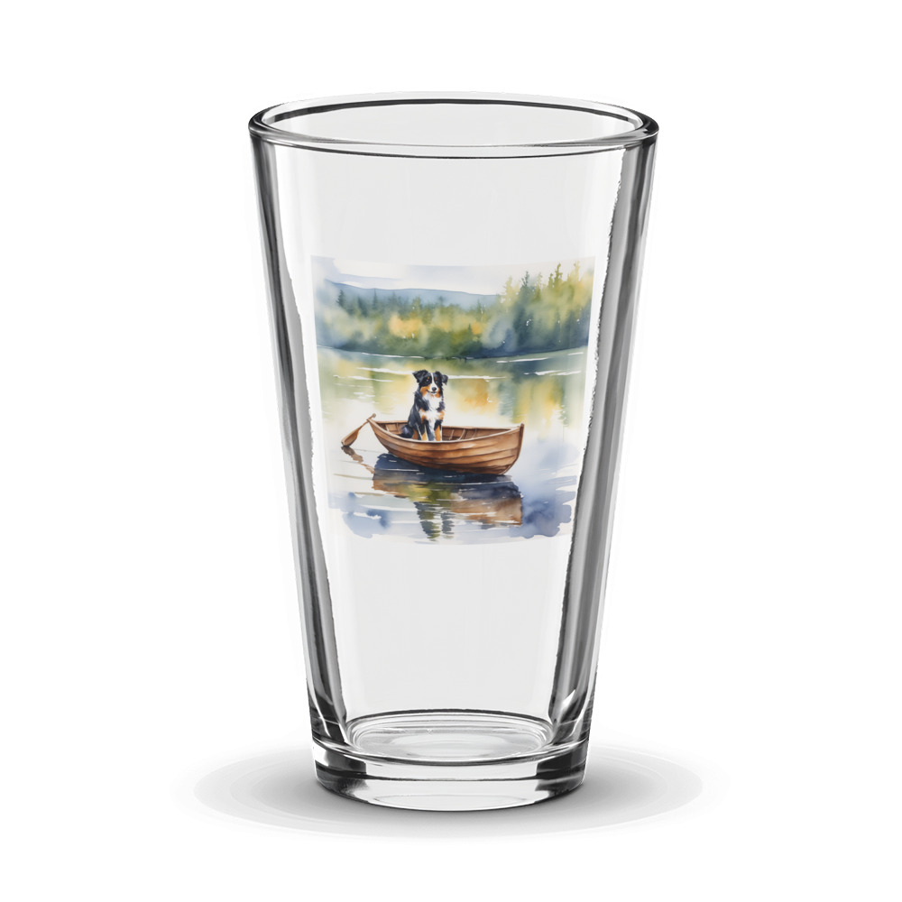 PugMug Custom Miniature American Shepherd Glass Tumbler