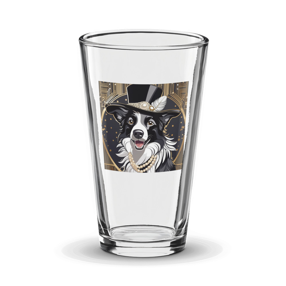 PugMug Custom Border Collie Glass Tumbler