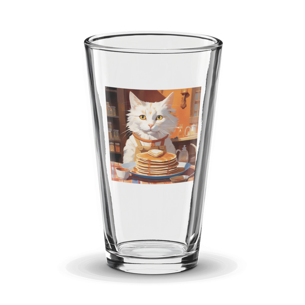 PugMug Custom White Companion Cat Glass Tumbler