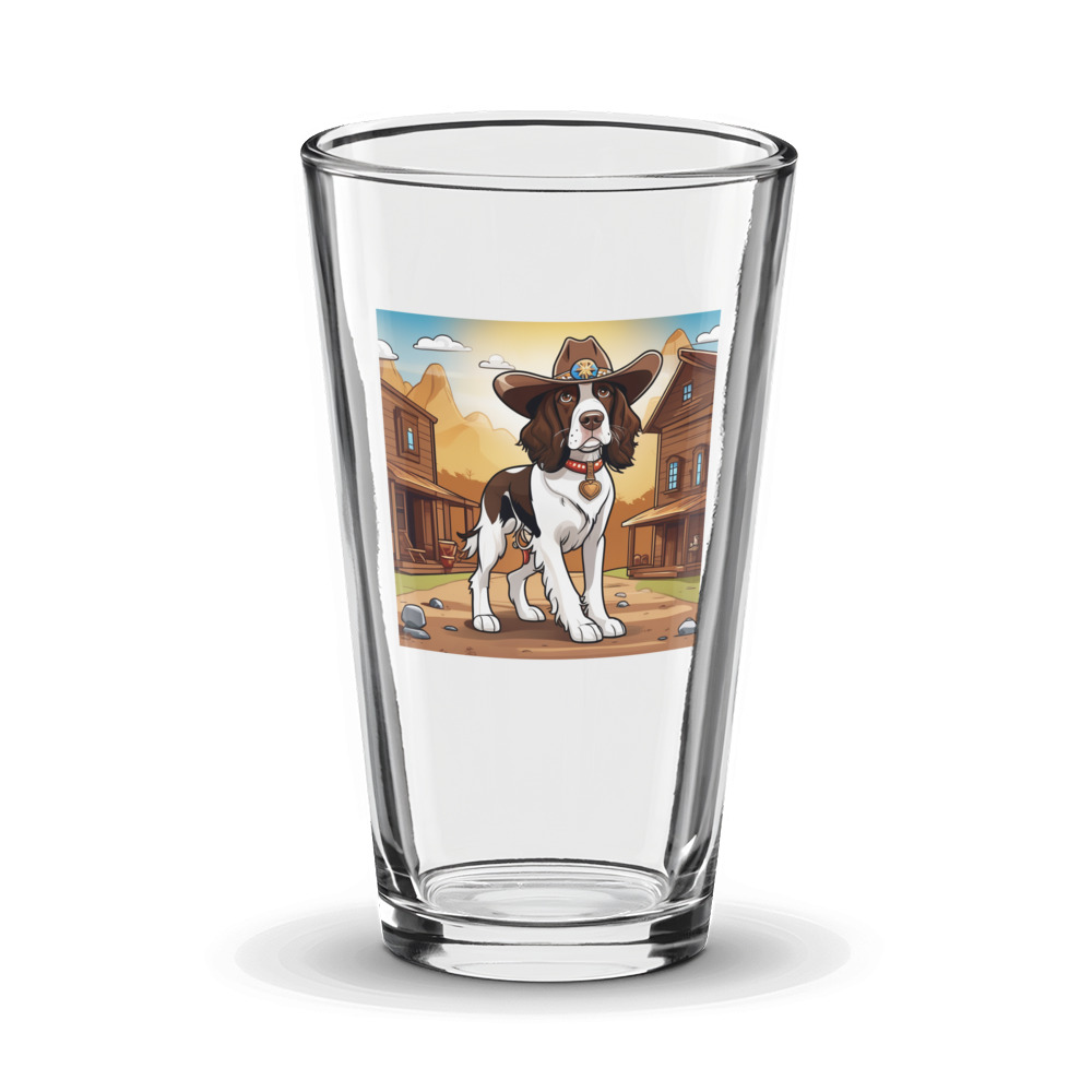 PugMug Custom English Springer Spaniel Glass Tumbler