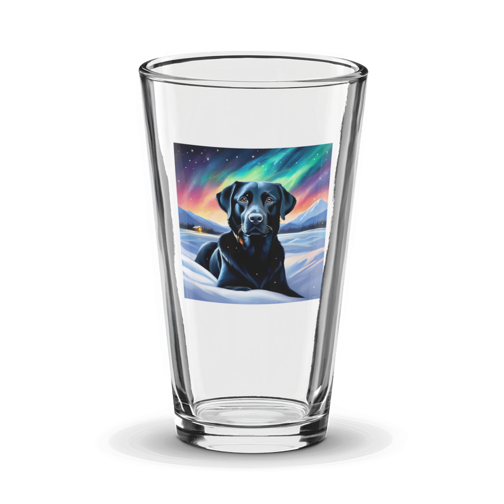 PugMug Custom Black Labrador Retriever Glass Tumbler