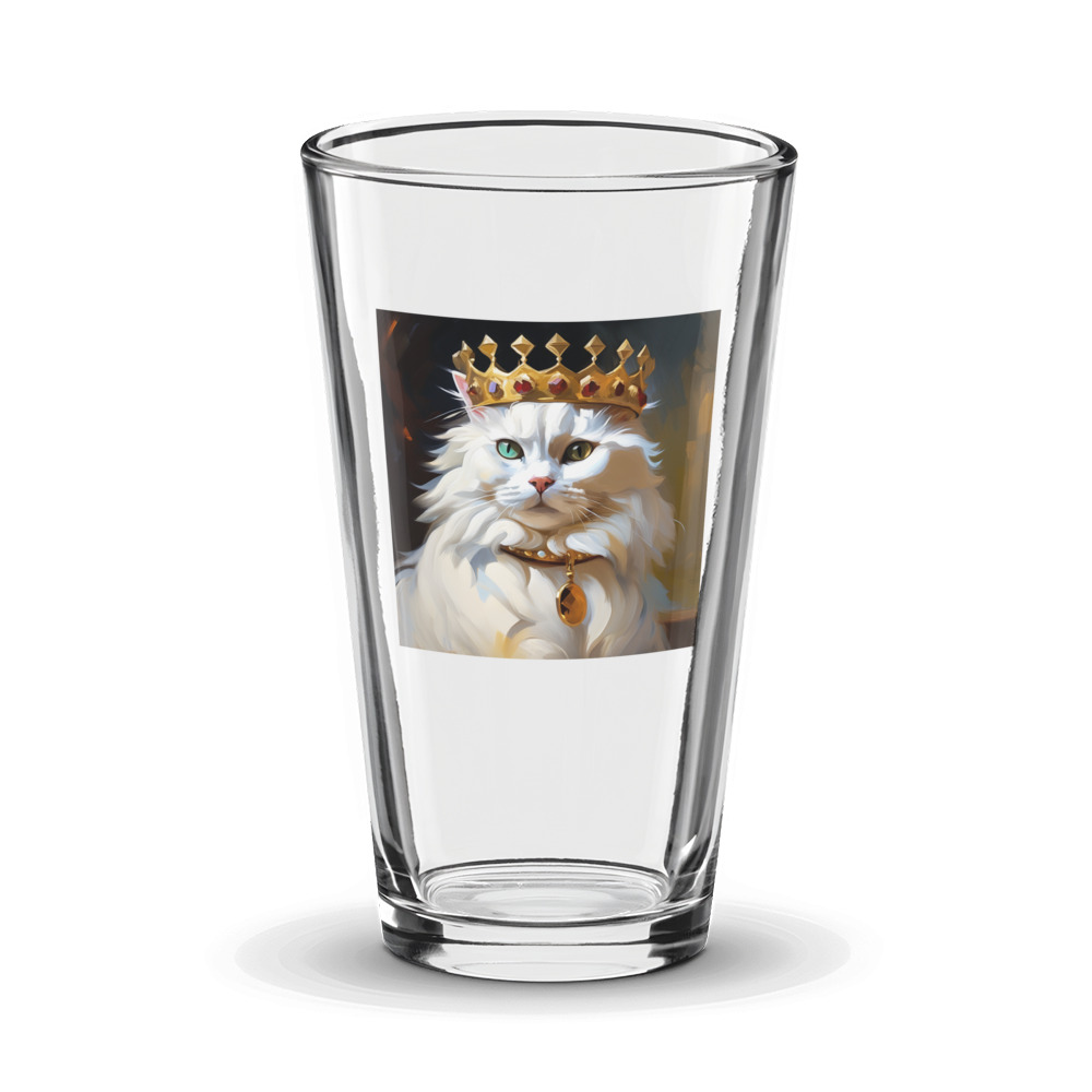 PugMug Custom White Companion Cat Glass Tumbler