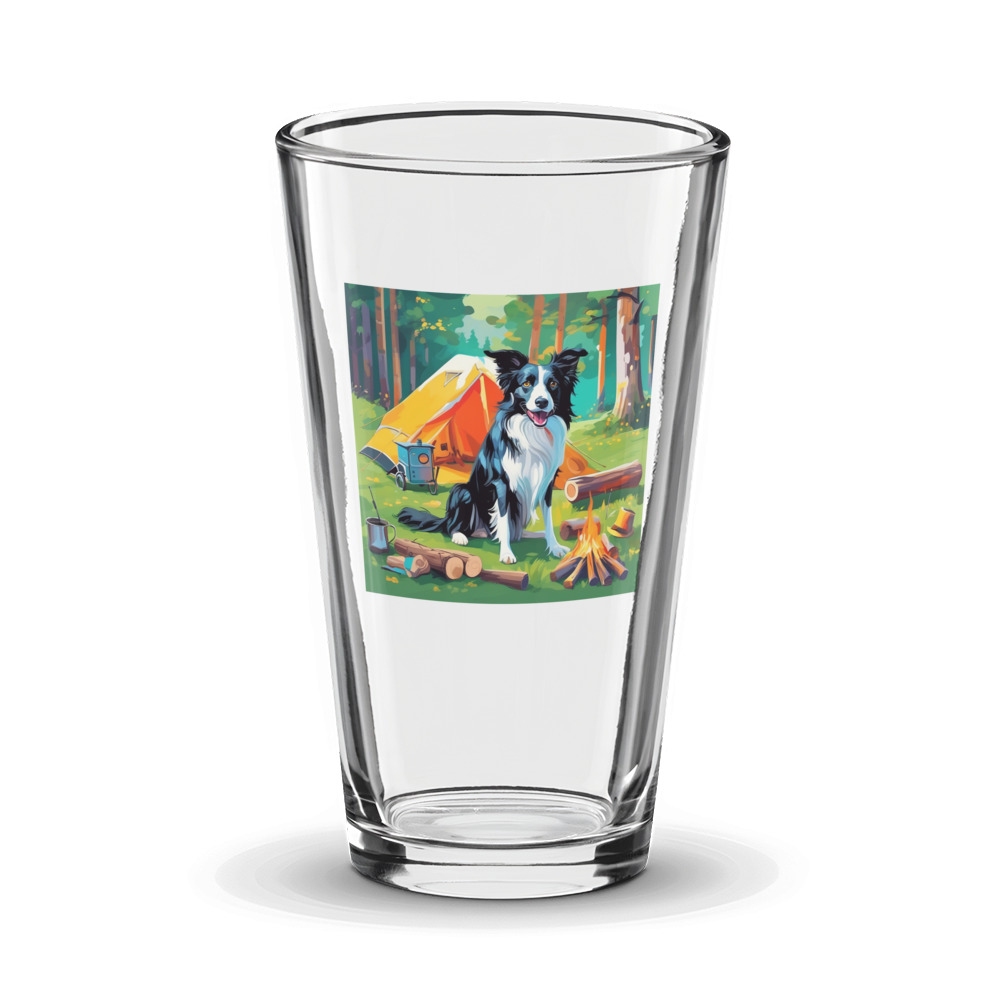 PugMug Custom Border Collie Glass Tumbler