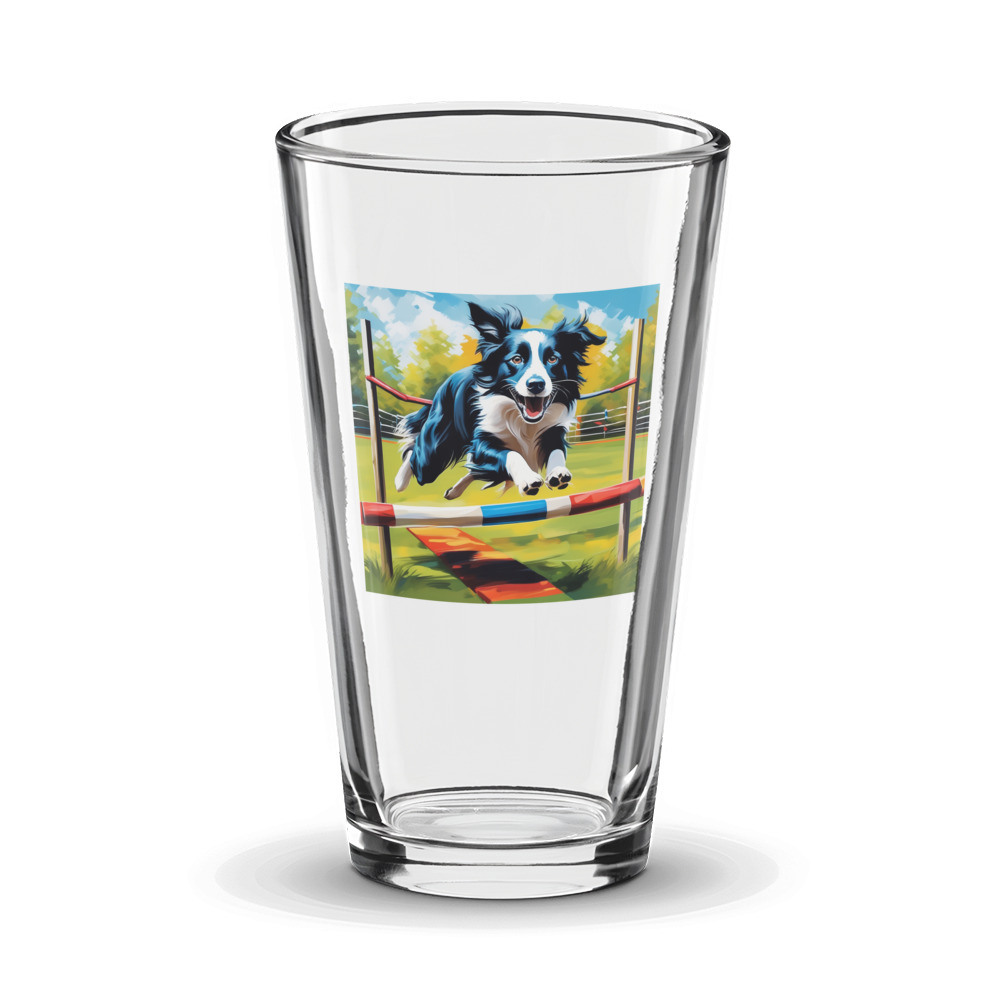 PugMug Custom Border Collie Glass Tumbler