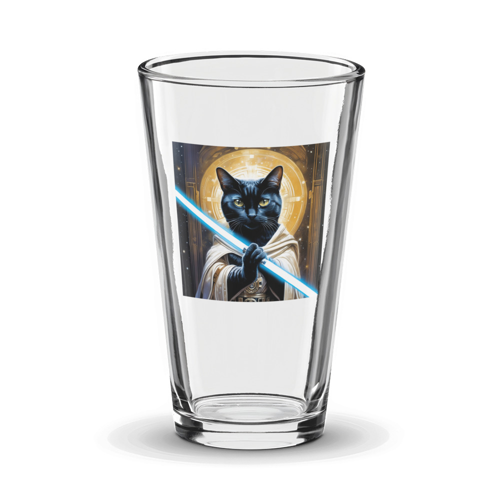 PugMug Custom Black American Shorthair Cat Glass Tumbler