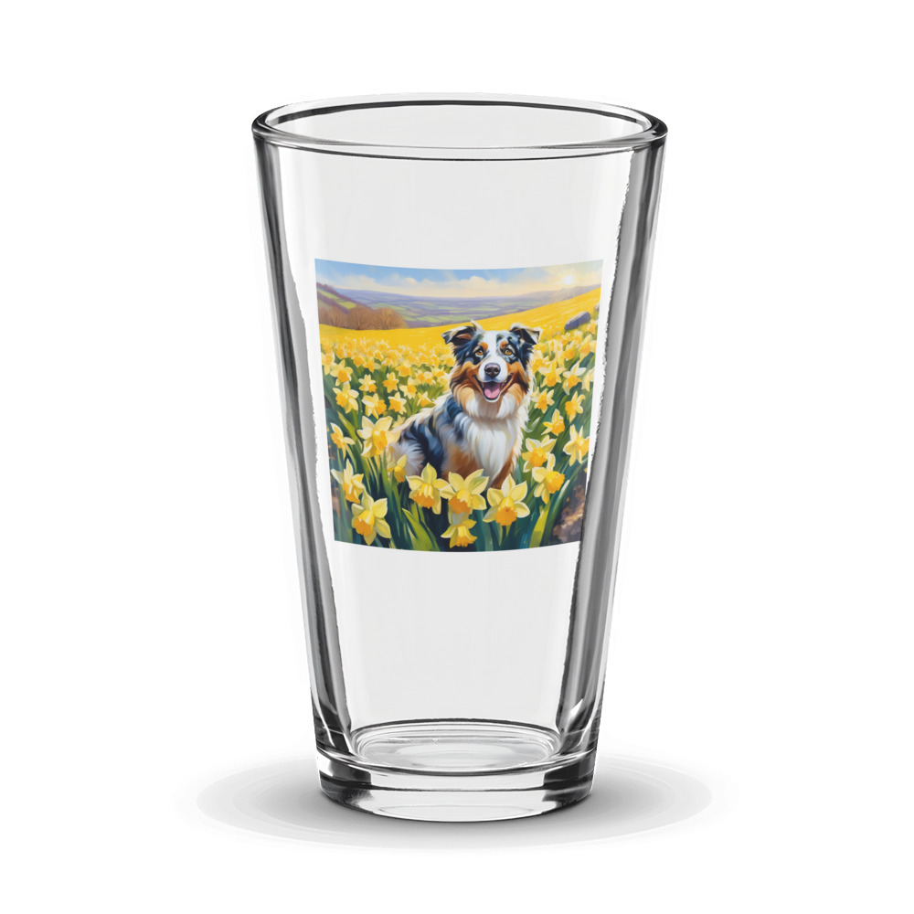 PugMug Custom Australian Shepherd Dog Glass Tumbler