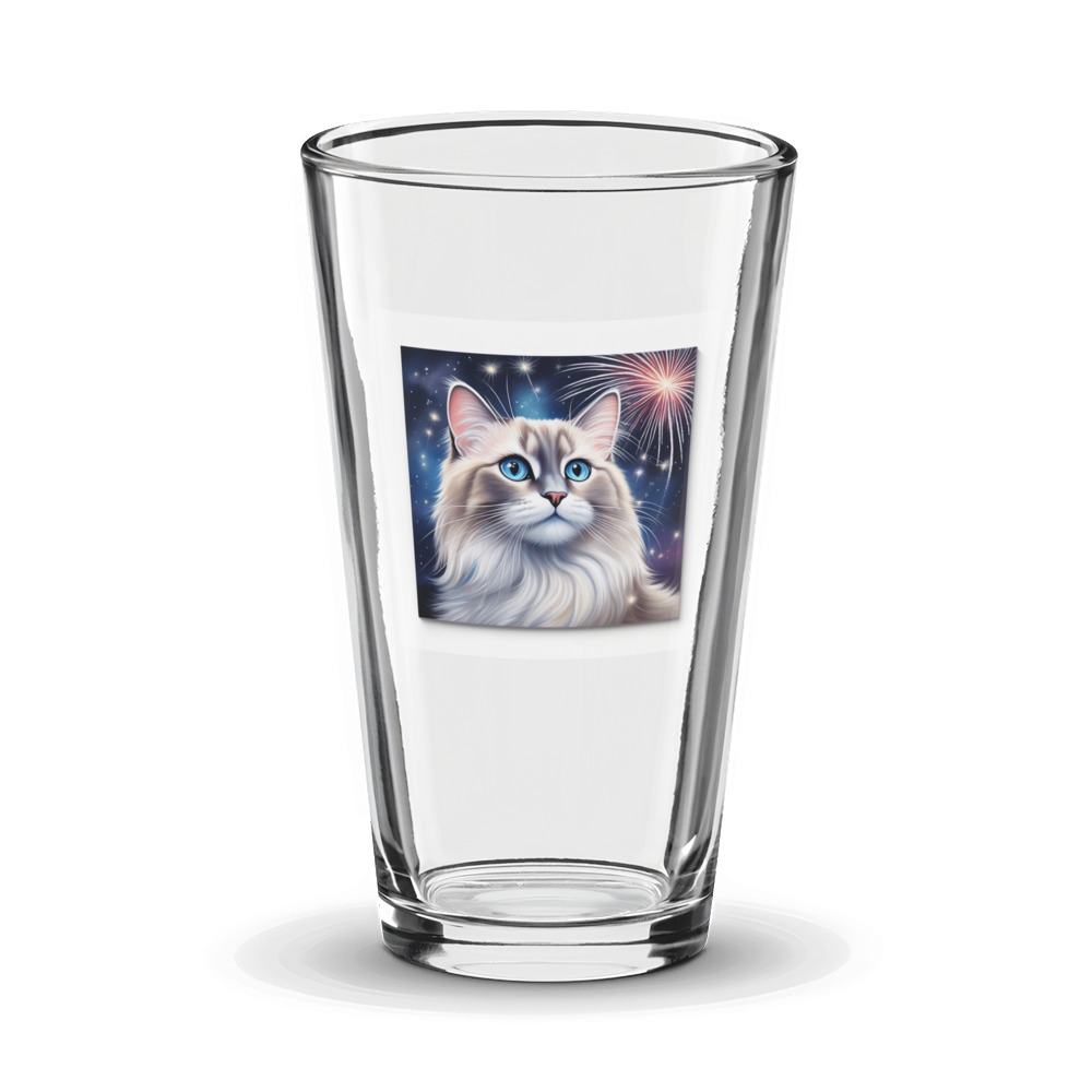 PugMug Custom Tabby Ragdoll Cat Glass Tumbler