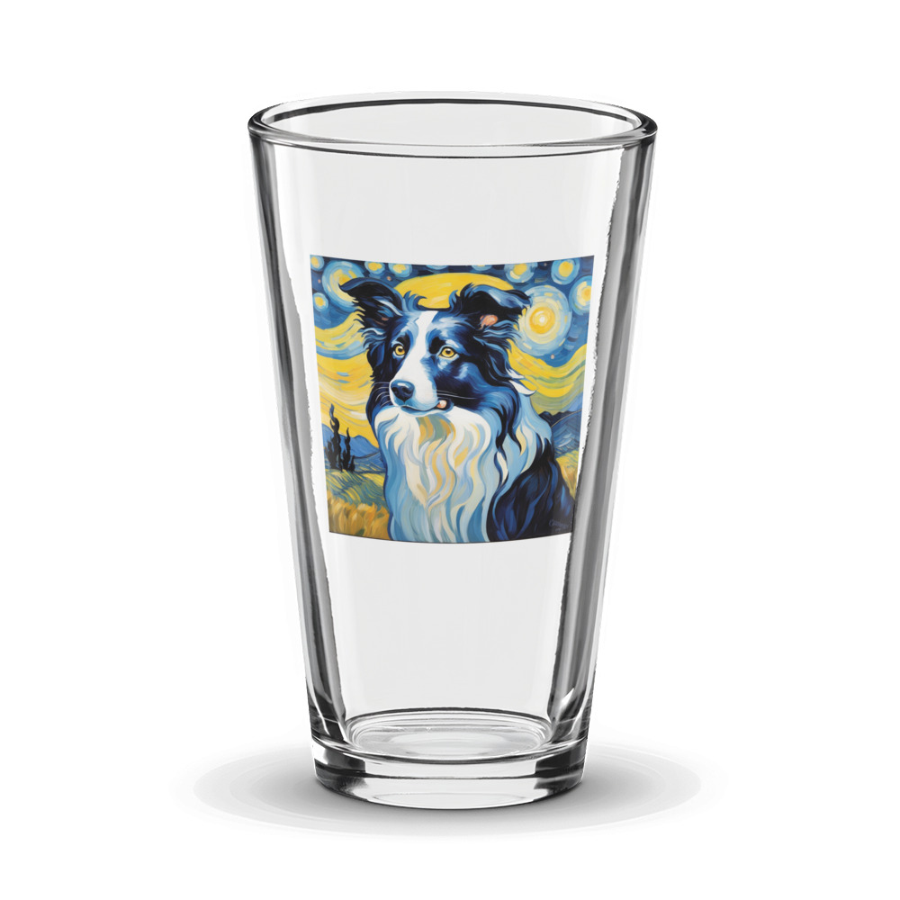 PugMug Custom Border Collie Glass Tumbler