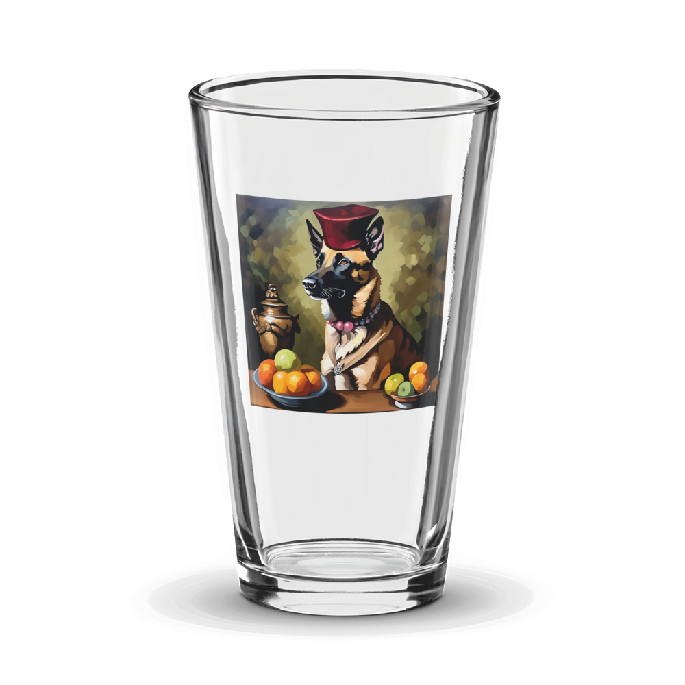 PugMug Custom Belgian Malinois Glass Tumbler
