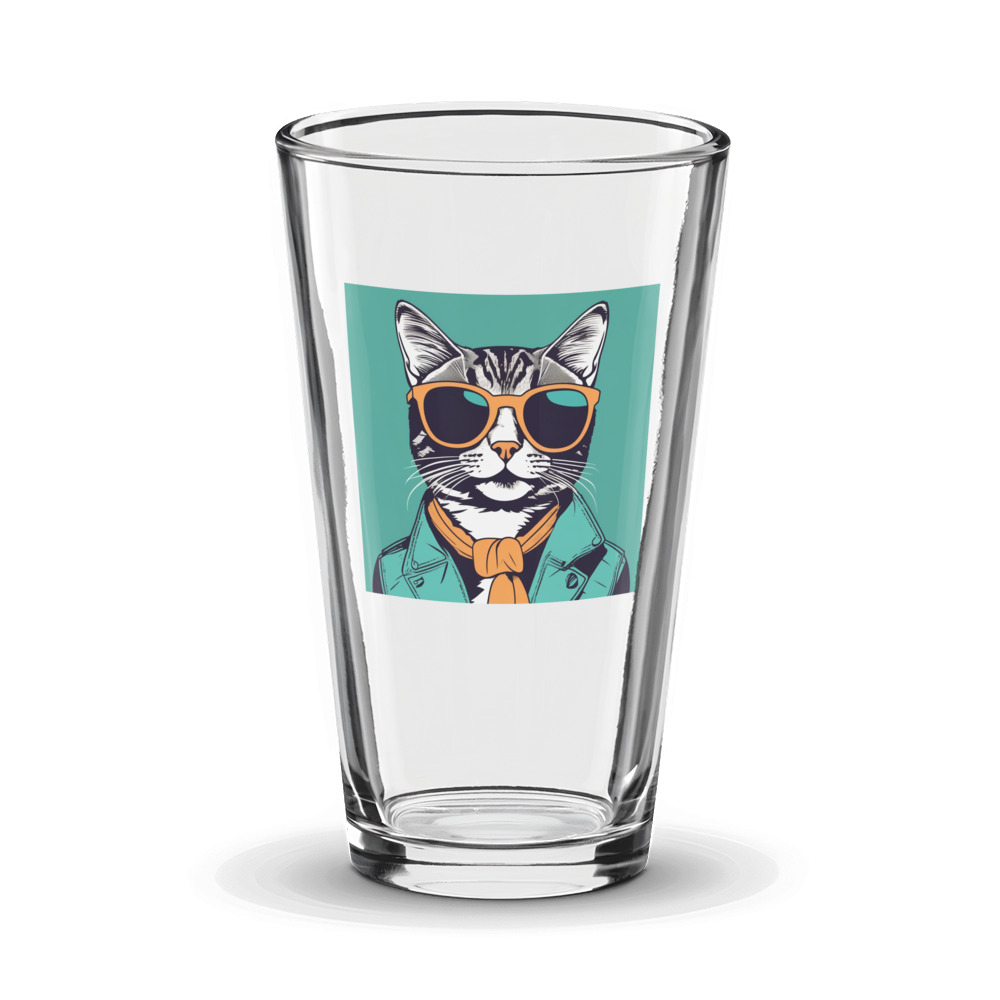 PugMug Custom Tabby Companion Cat Glass Tumbler