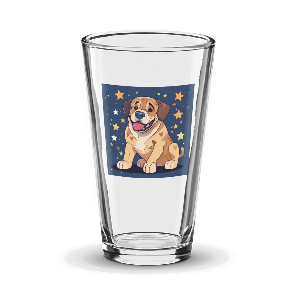 PugMug Custom Mastiff Glass Tumbler
