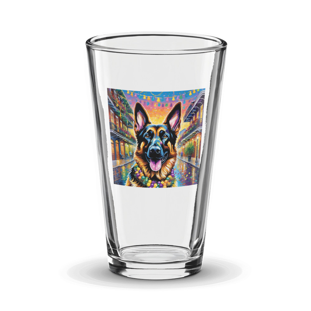 PugMug Custom German Shepherd Dog Glass Tumbler