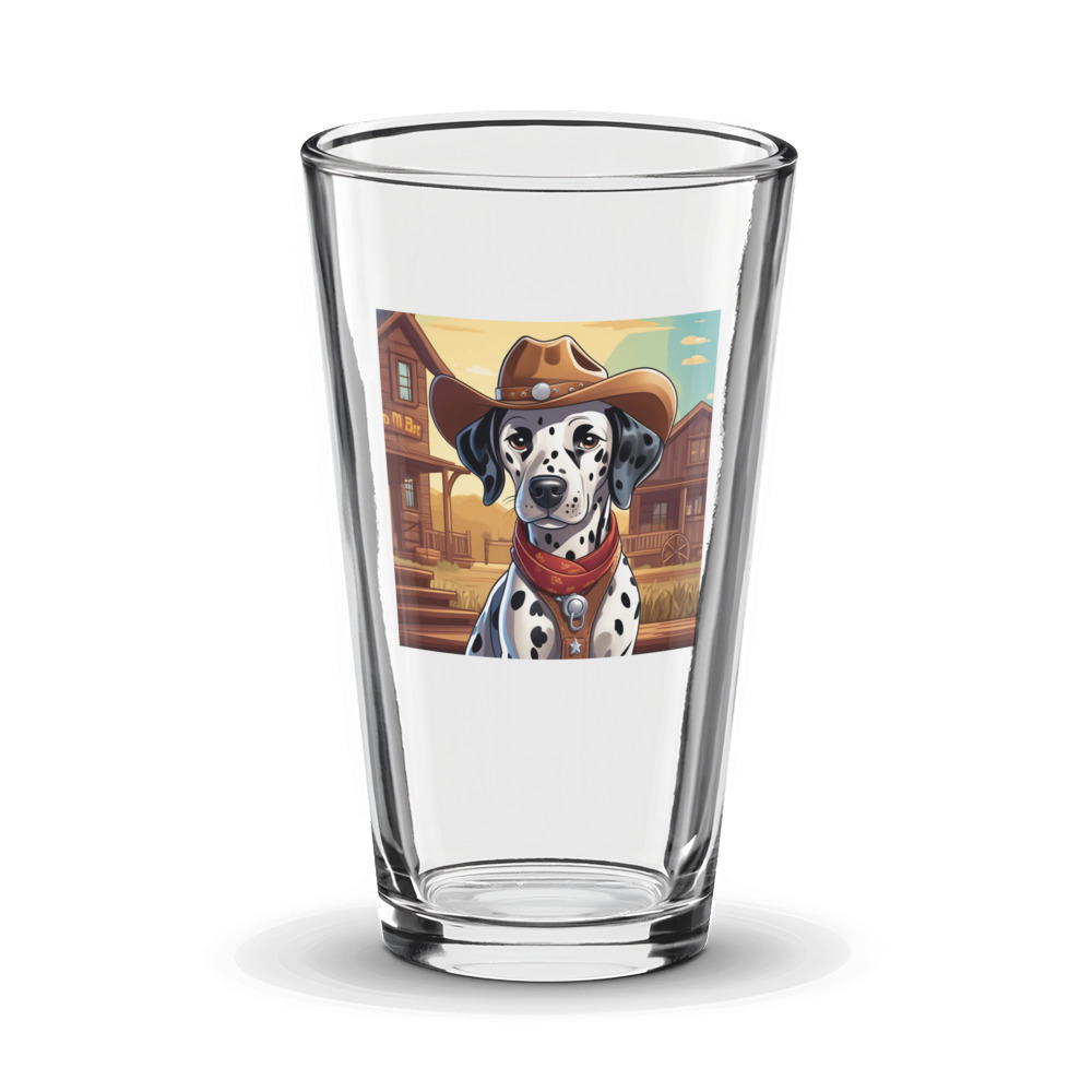 PugMug Custom Dalmatian Glass Tumbler