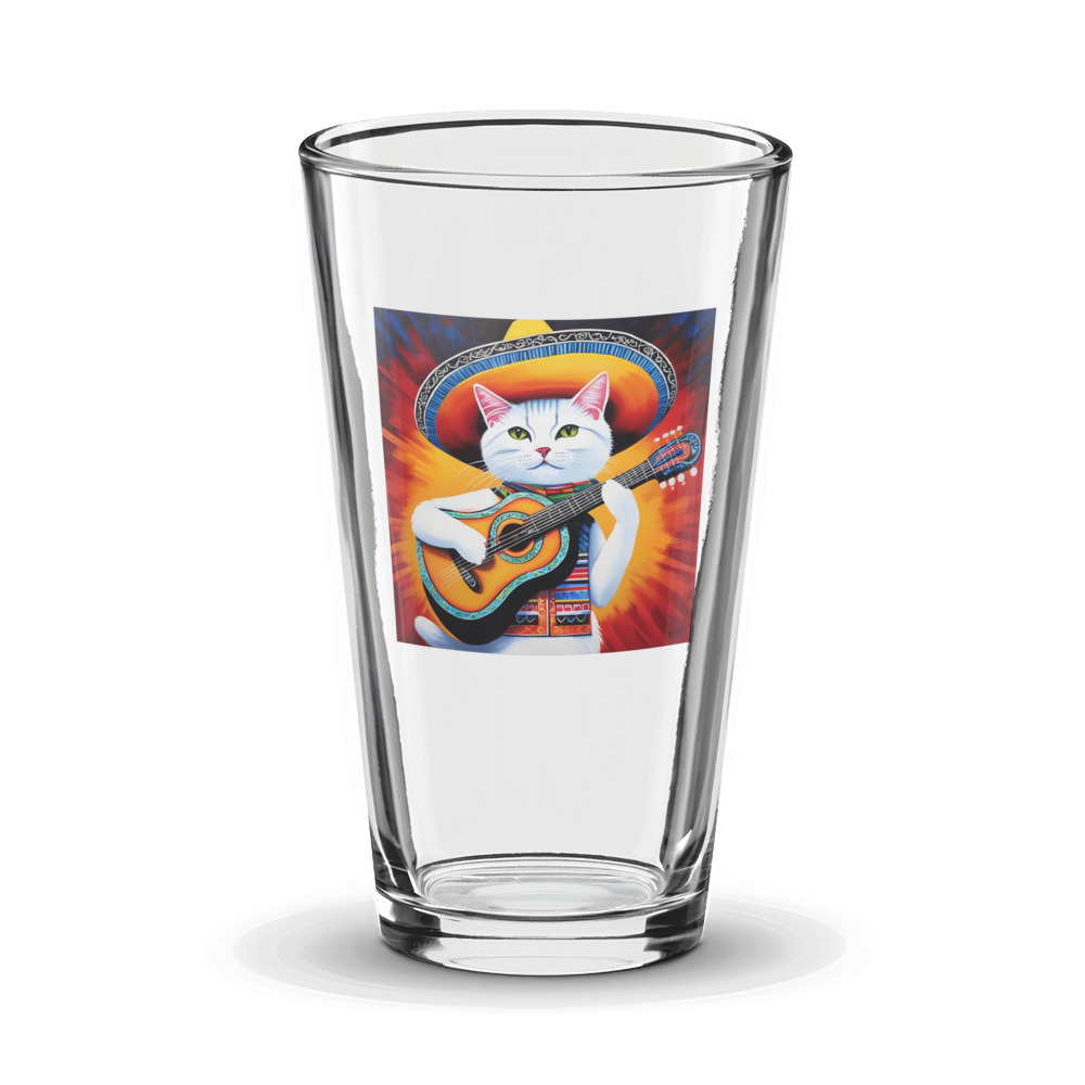 PugMug Custom White Companion Cat Glass Tumbler