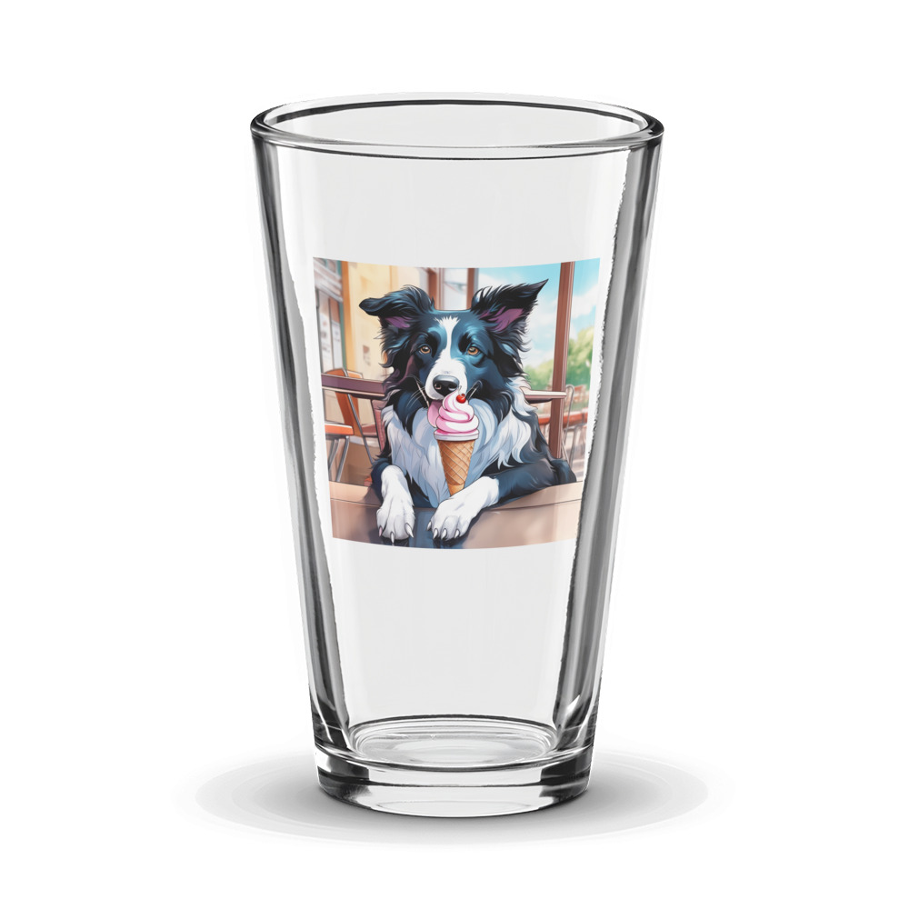 PugMug Custom Border Collie Glass Tumbler