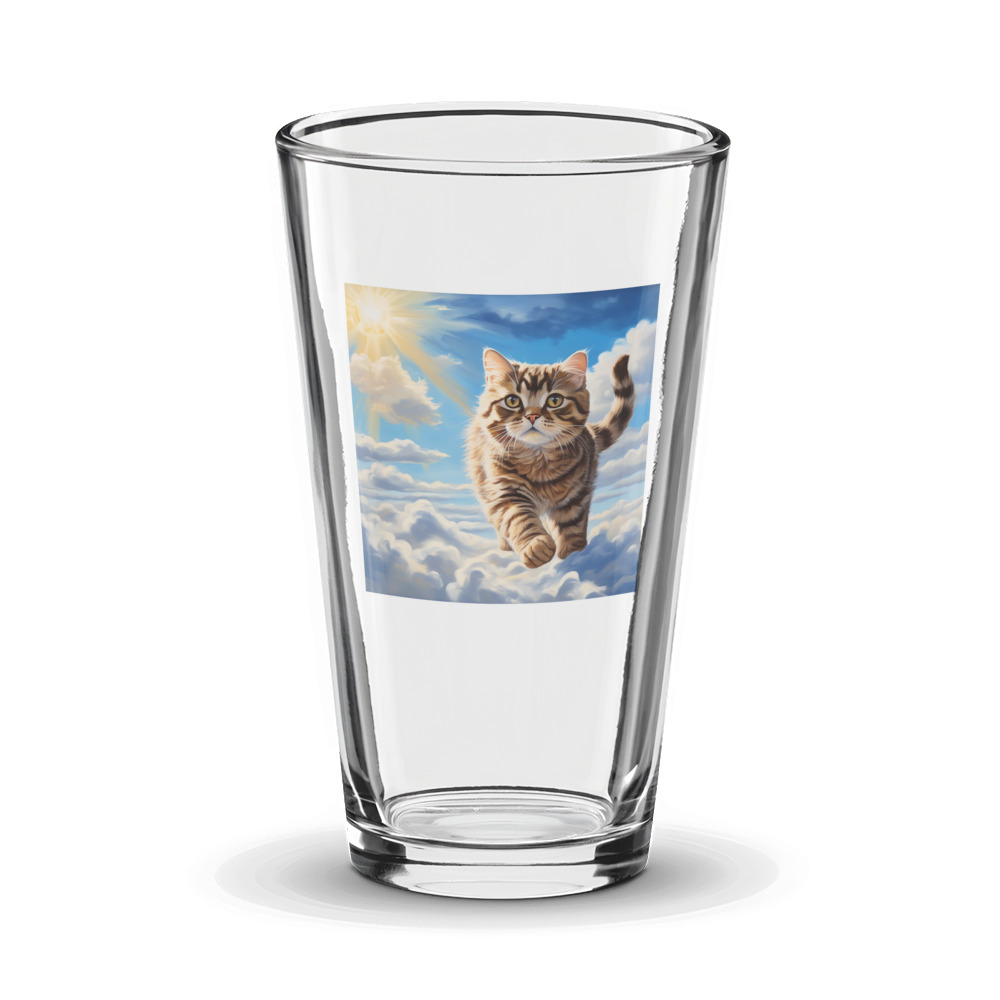 PugMug Custom Tabby Scottish Fold Cat Glass Tumbler