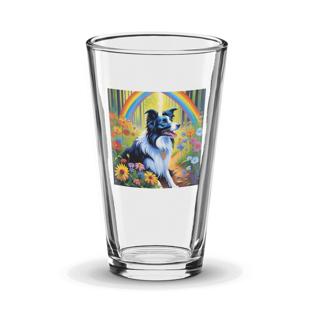 PugMug Custom Border Collie Glass Tumbler